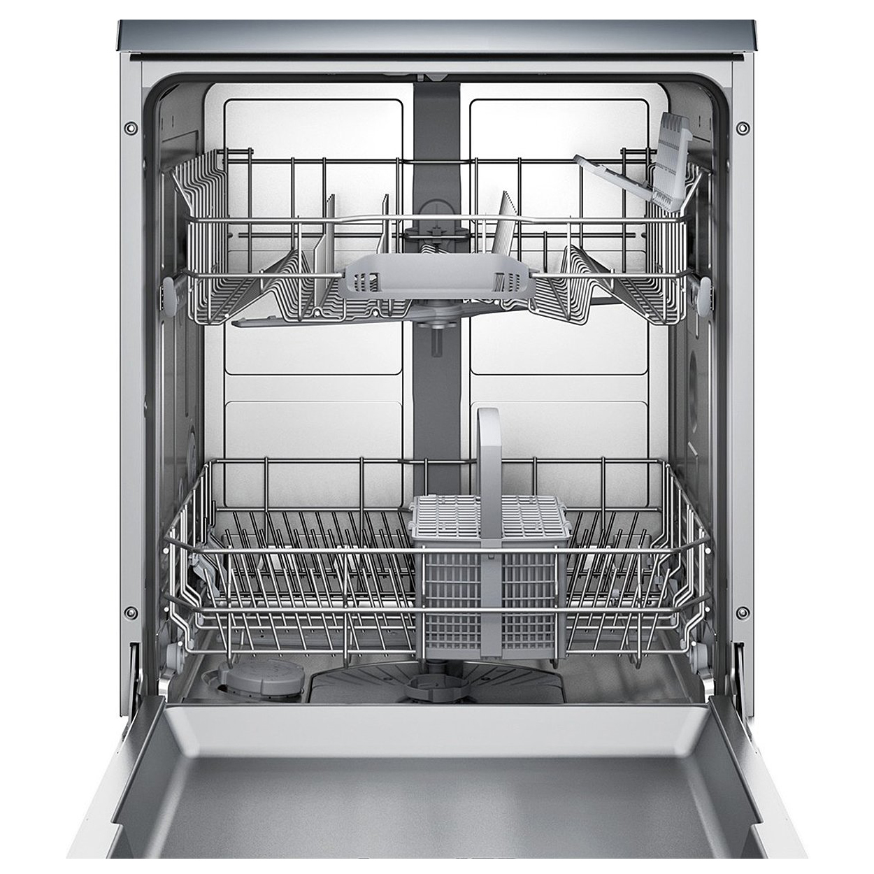 BOSCH Free Standing Dishwasher, White, SMS43D02ME