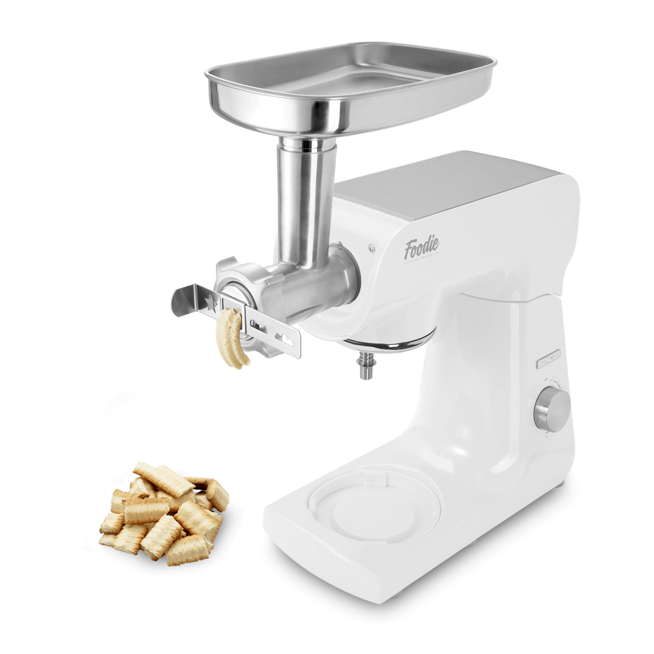 Sencor Robust 4.5L Stand Mixer + (6 Accessories) White, STM40WH