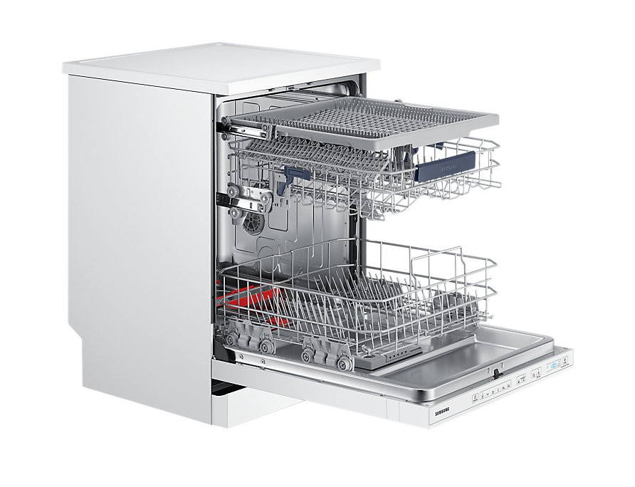 Samsung Free Standing Dishwasher with WaterWall, White, DW60M9530FW