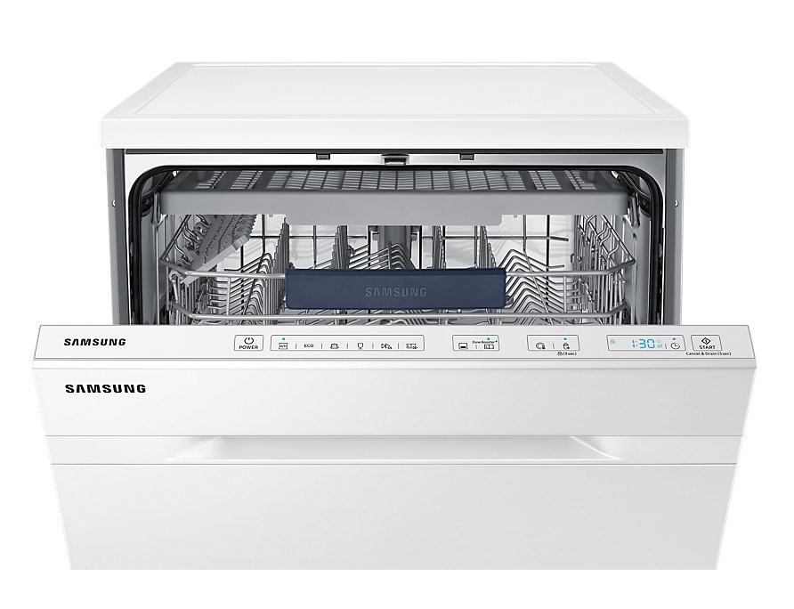 Samsung Free Standing Dishwasher with WaterWall, White, DW60M9530FW