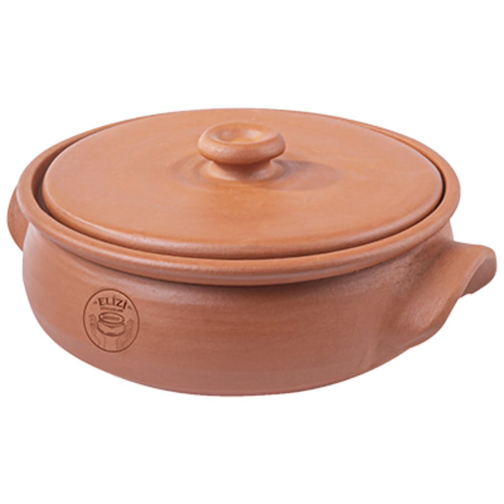 Elizi Clay Pan Handmade Small Size Lined 8.5x25cm, CLAY-EL111