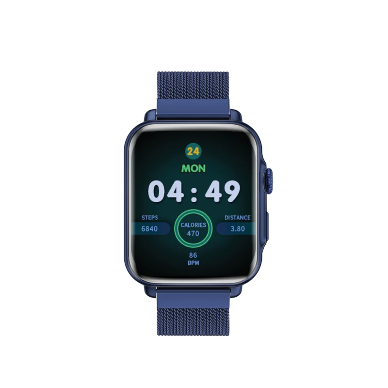 Promate Smart Watch With Handsfree Support, Heart Rate Sensor Blue, CLC-B18BLUE