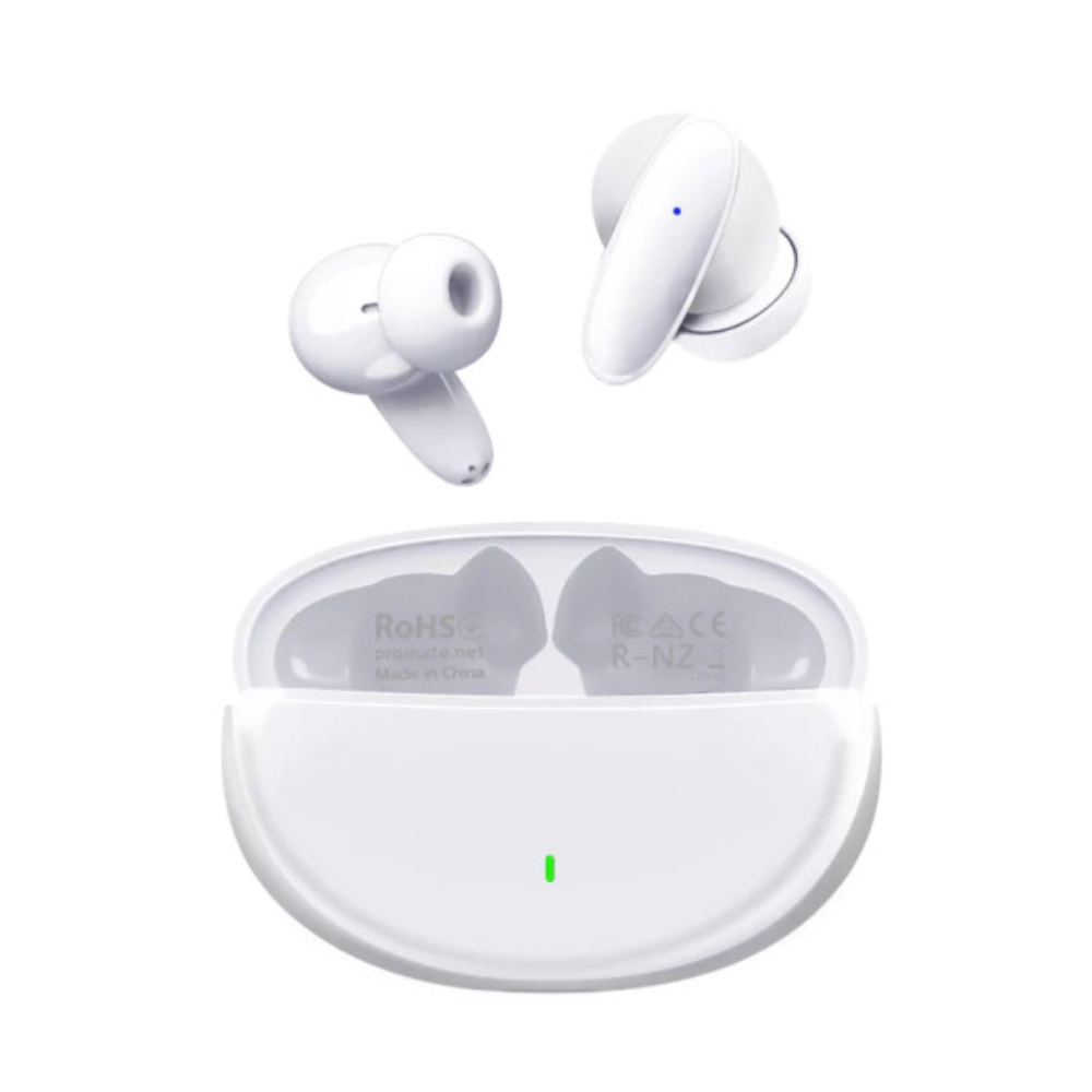 Promate Acoustic In-Ear Tws Earphonebluetooth White, CLC-LUSHW