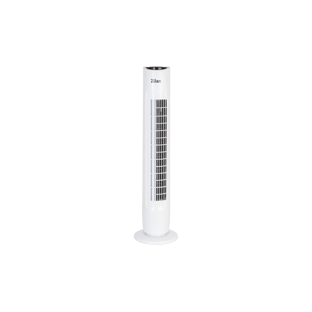 Zilan Tower Fan 31-Inch, 3 Speeds, 7.5Hrs Timer, 45W, White, ZLN3437