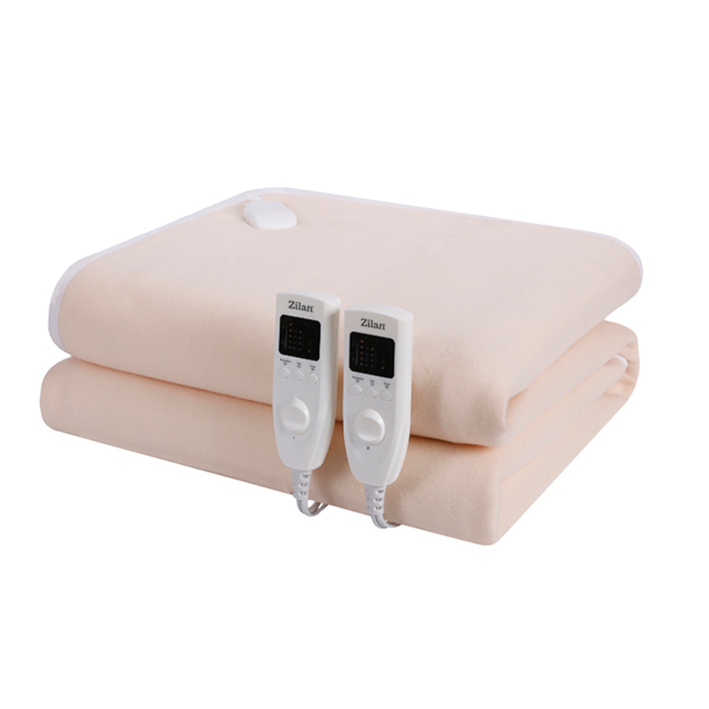 Zilan Electric Blanket Double 5 Temp Settings, Timer, Washable, Beige, 160x140cm, ZLN4120B