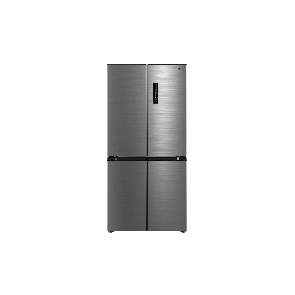 Midea Fridge 4 Doors, 490L, No Frost, Inverter Compressor, Led Light 3D Air Cooling, Dimensions (HxWxD): 1775x833x648mm Blue Steel, MID-MDRF632