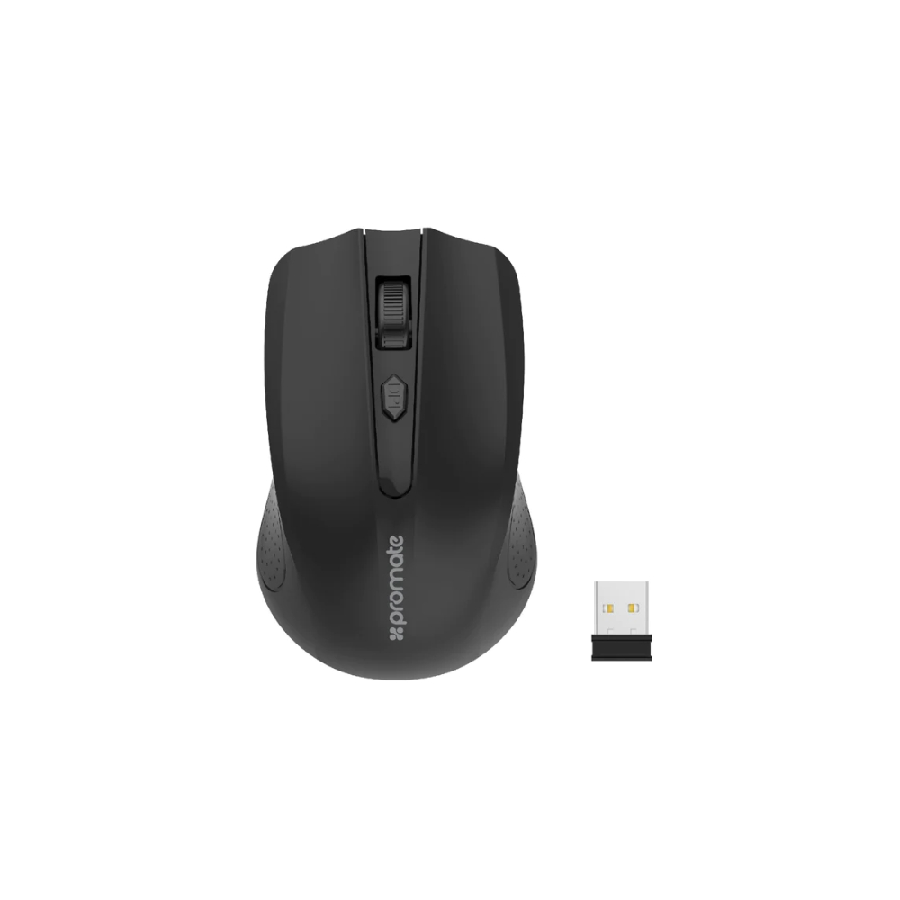 Promate 2.4GHZ Wireless Ergonomic Optical Mouse, CLC-CLIX8BLK