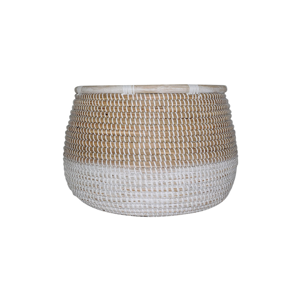 Cannon Basket Round Rattan Rim S Seagrass, CAN-SGP75A