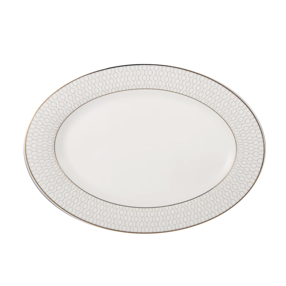 Sym Arris Silver Oval Plate 21.5cm, HJCNB-01OP2AR