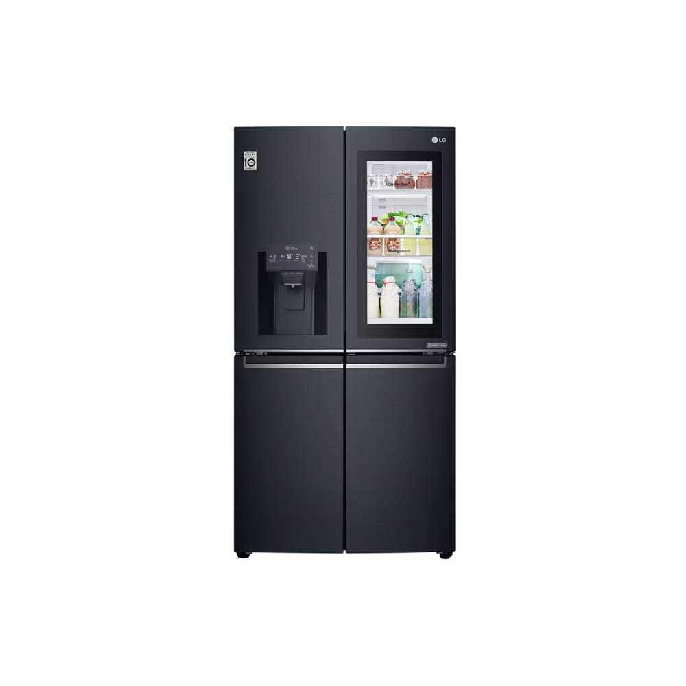 LG Slim French Door Instaview Fridge, 423L, Black, L.G-GCX29FT