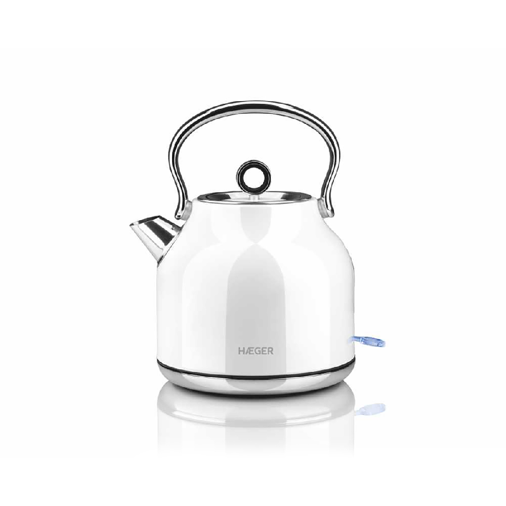 Haeger Electric Kettle Art Deco White – Inox 1,7L 2200W, EK-22W.023A