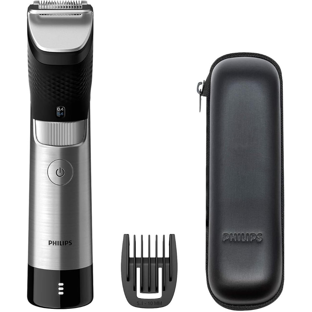 Philips Beard Trimmer, Corded & Cordless, Steelprecision Technology, Poweradapt Sensor, Run Time 120Min, Charging Time 1HR, Waterproof, 3 Level Battery Indicator, 100-240V, BT9810