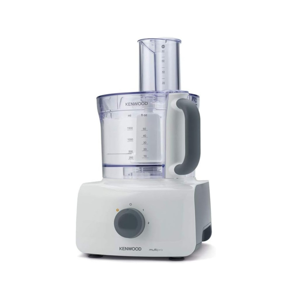 Kenwood Food Processor 2 Speed + Pulse, 1000W, 3L Plastic Bowl, 1.6L Blender, KEN-FDP643WH