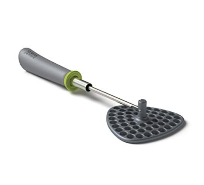 Joseph Joseph 10161 Delta Folding Potato Masher Stores Flat Space Saving Locking, One-Size, Gray/Green