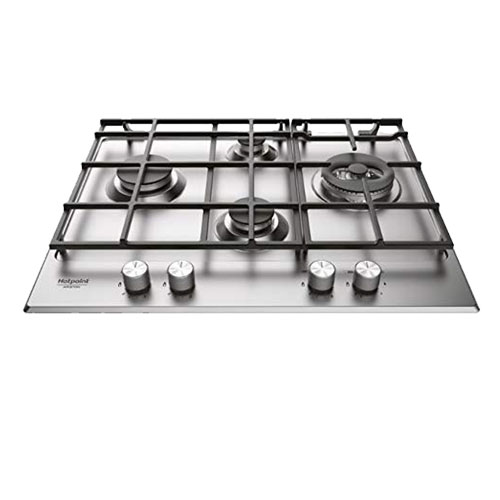 ARISTON BUILT IN HOB, 65CM, 4 GAS BURNERS, CAST IRON, 2600 WATT, INOX, PKL 641 D2/IX