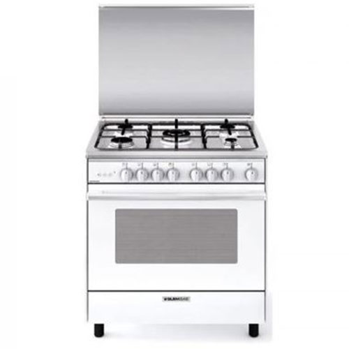 Glem Gas Orano New Unica, Closed Door, 5 Burners, Ignition, Safety, Titanium White Font, UN8612GX