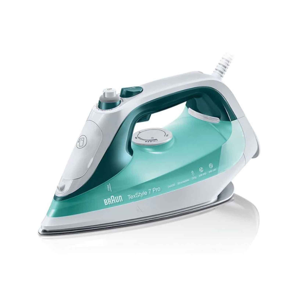Philips 3000 Series Steam iron, 2200 W Power, 300 ml Water Tank Capacity,  160g Maximum Steam Output Capacity, Smooth Gliding Ceramic Soleplate,  Built-in Calc Clean Slider, Light Blue