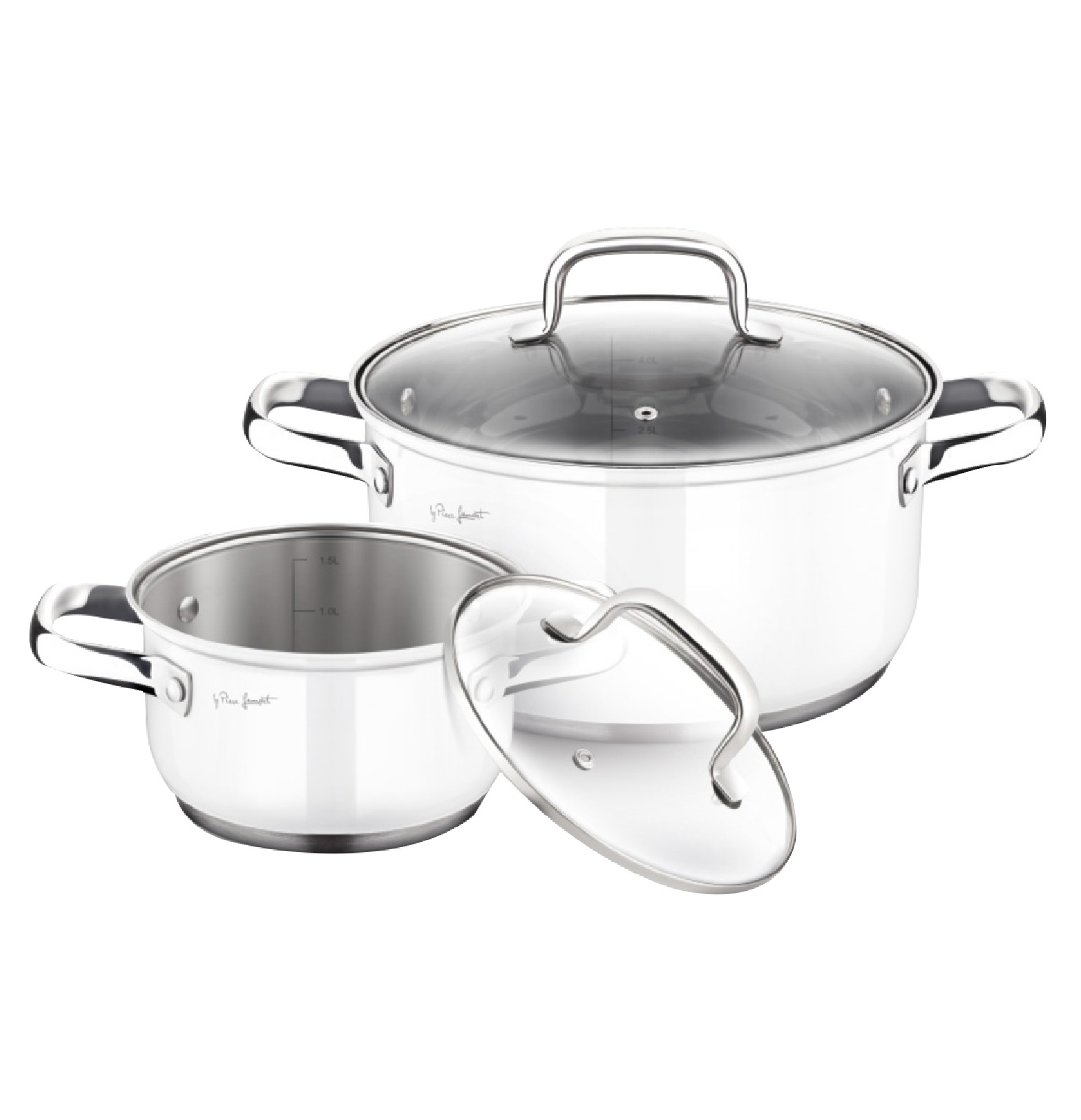 Lamart Stainless Steel Cookware Set 16 cm 1.7 L & 24 cm 5.5 L, 42001274