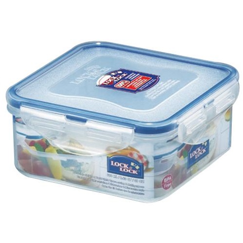 Lock and Lock Square Plastic Food Container 0.6 L / 0.63 QT / 20 Oz, HC854