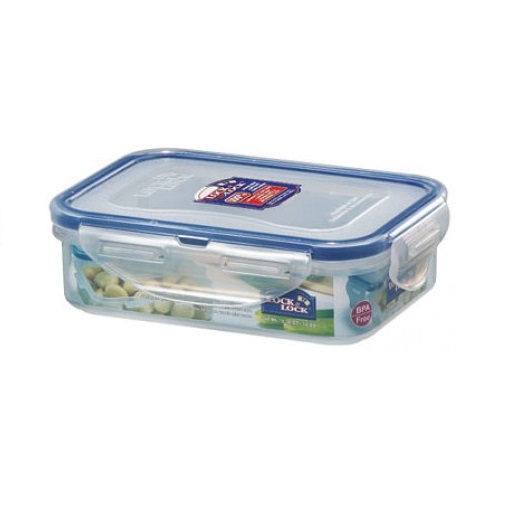 Lock and Lock Rectangular Plastic Food Container 0.36 L / 0.38 QT / 12 Oz, HC810