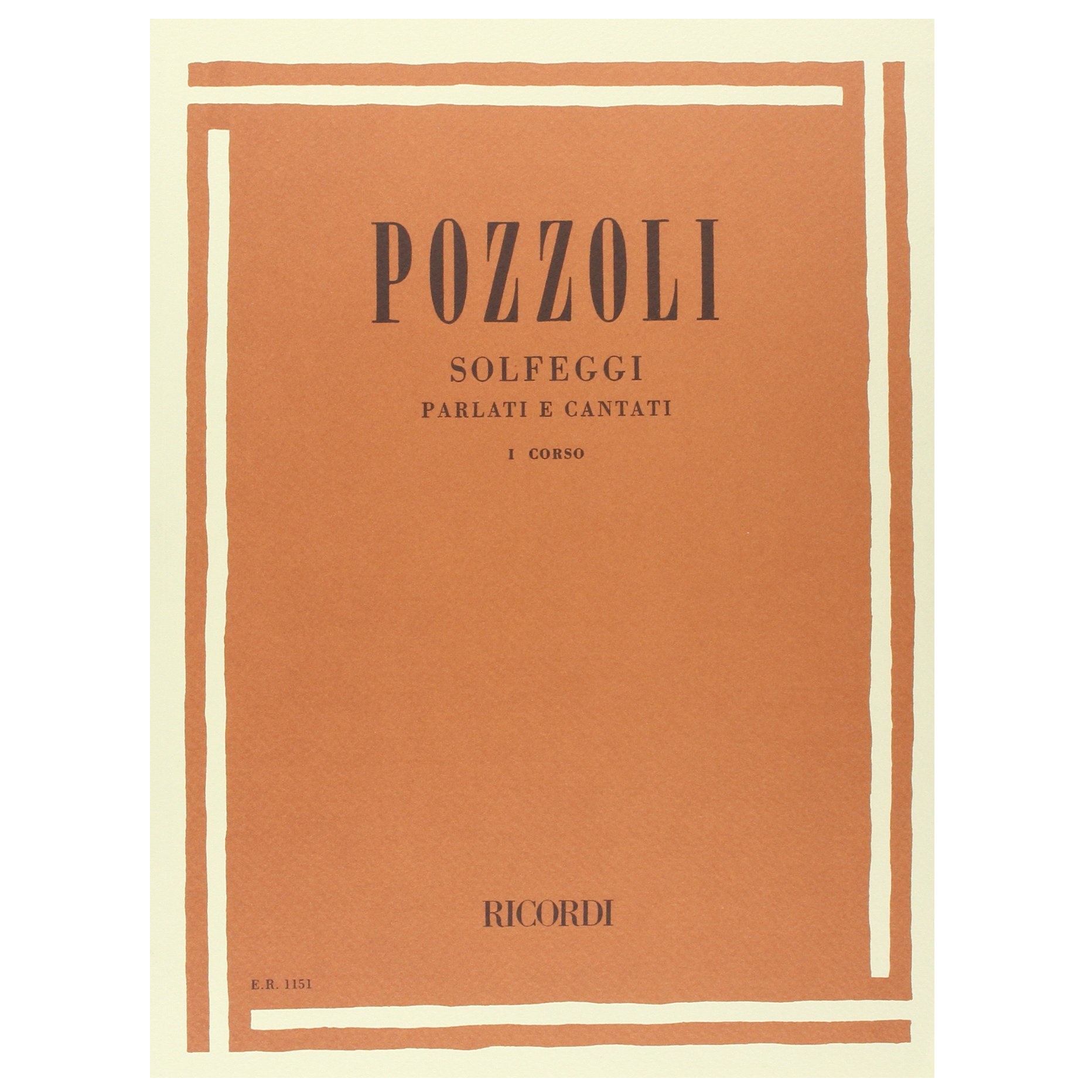 Pozzoli: Solfeggi Parlati e Cantati Vol.1, ER1151