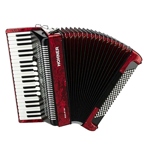 Hohner Accordion, Red, BRAVOIII120