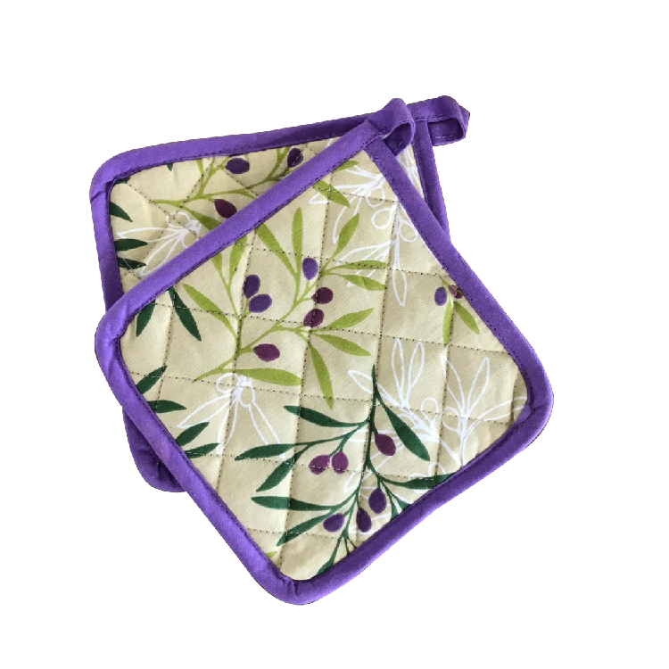 Promo Pot Holder 2 pcs | Purple/Green/Beige, 1428PGB