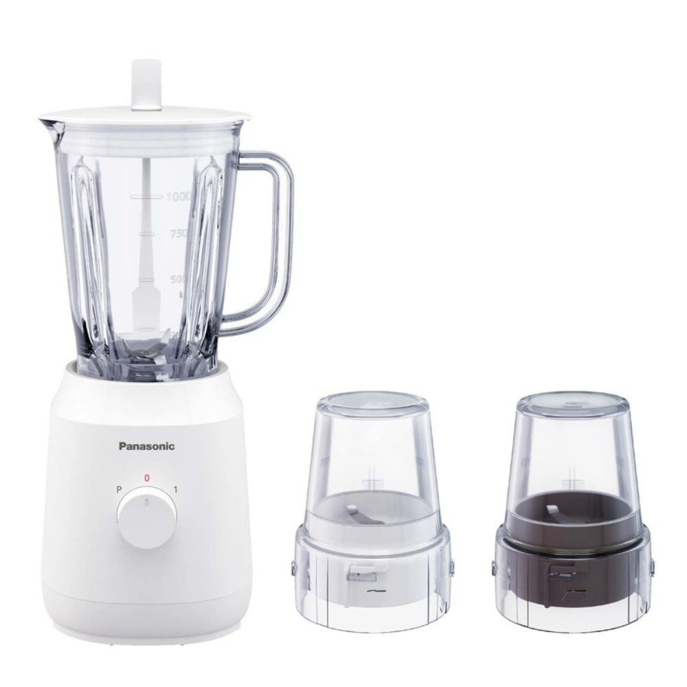 Panasonic Blender 400W, Saber-Cutter, 1L Plastic Jug, 1 Speed + 1 Pulse + Dry Mill X 2, EX1021