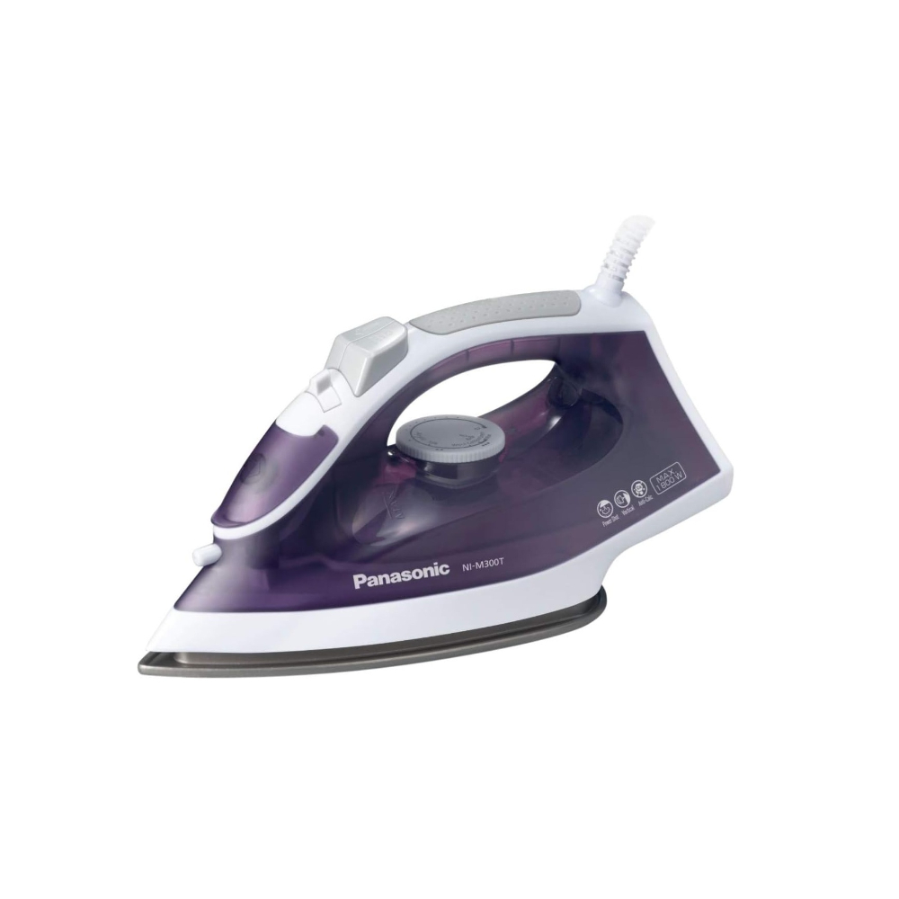 Panasonic Electric Steam Iron, Max 1800W, Power Shot 80G, Vertical Shot, Titanium Coating Soleplate, Violette, M300TVTV