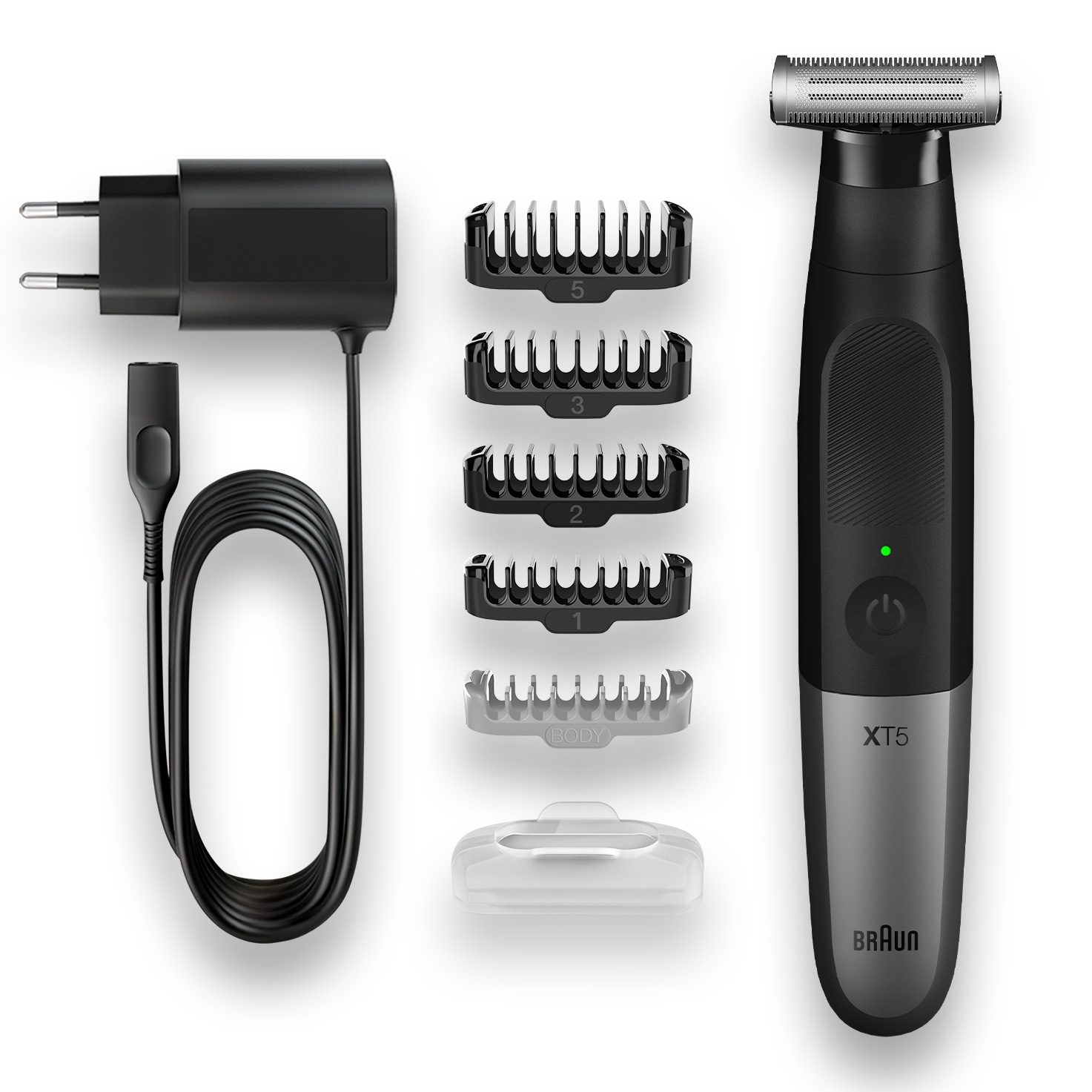 Braun Shaver Series Wet & Dry All-In-One Tool With 5 Attachments, Black / Silver, BRA-XT5100