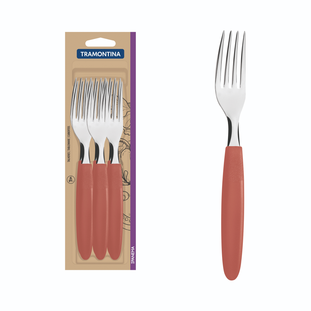 Tramontina Ipanema Guava 6Pcs Table Fork, BO-23362644