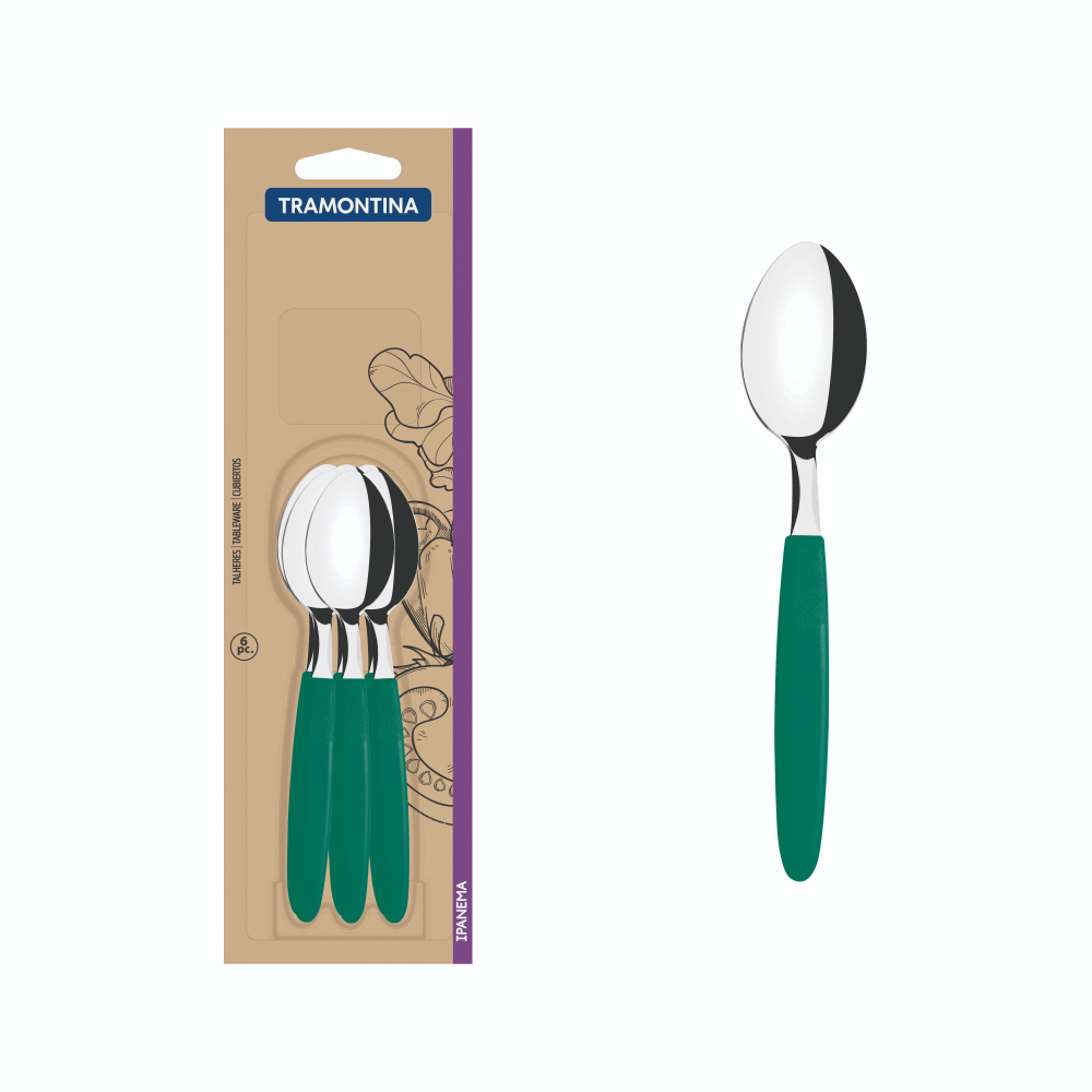 Tramontina Ipanema Green 6Pcs Tea Spoon, BO-23367622