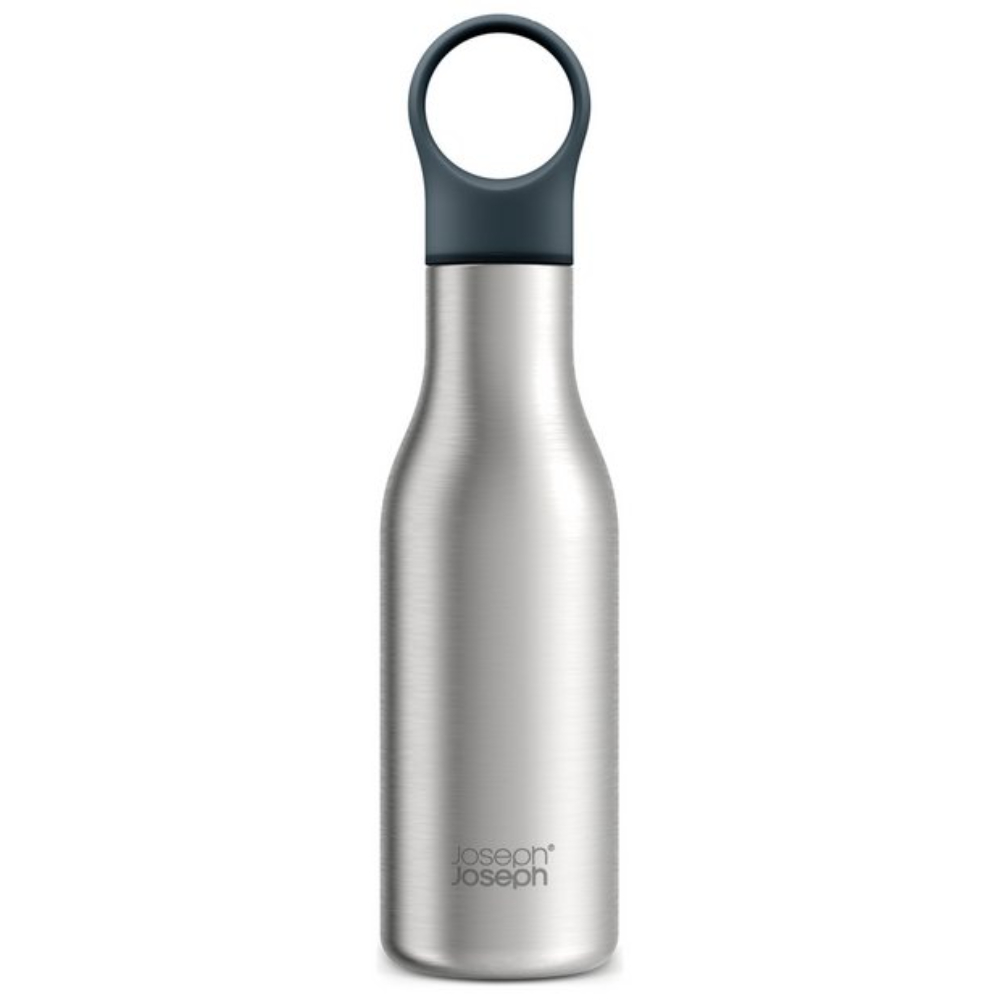 Joseph Joseph Loop 500ML Stainless-Steel Vacuum Insulated Water Bottle Stainless Steel, JOSE-81121