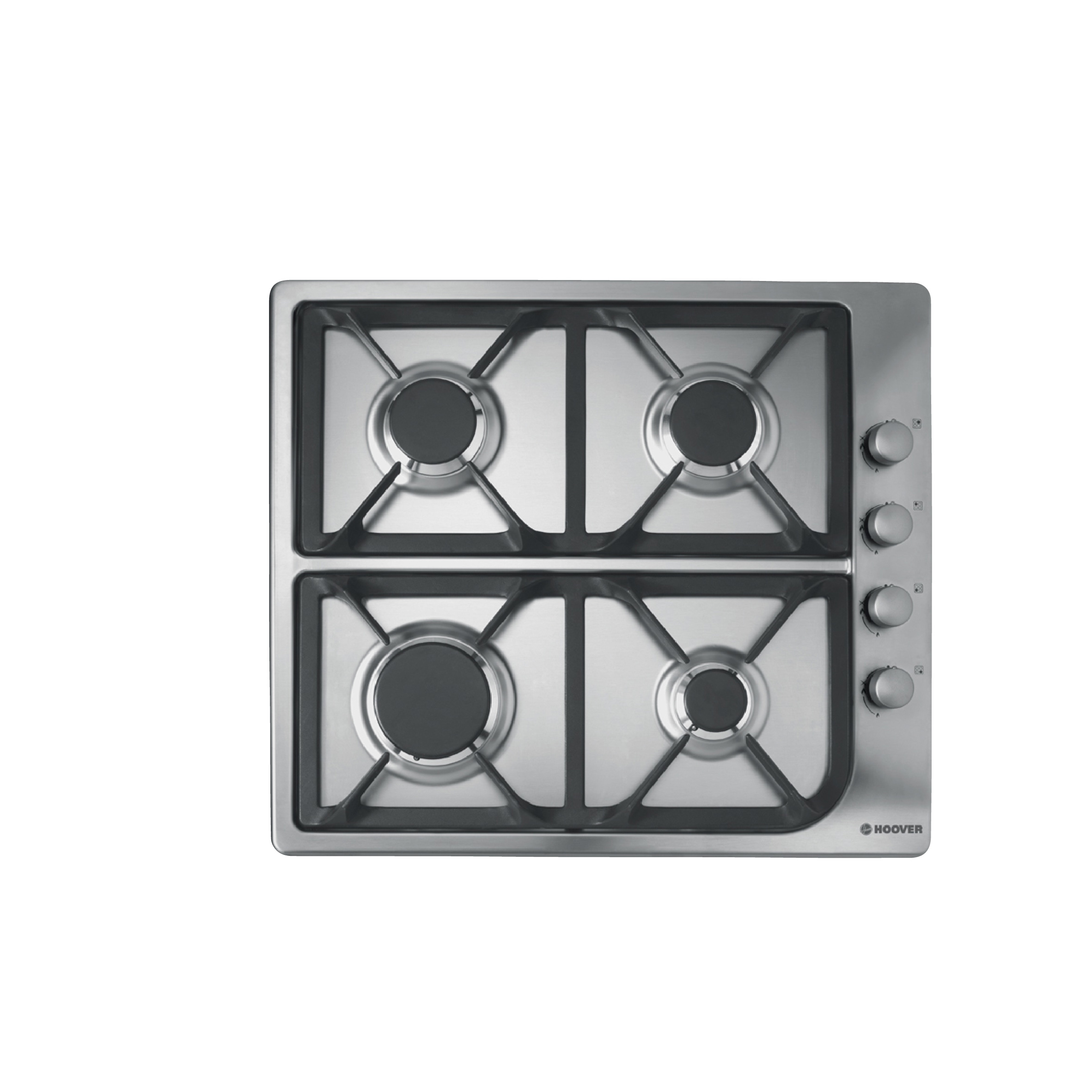 Hoover Built in Gas Hob 60cm (Silver), HGL64SCX